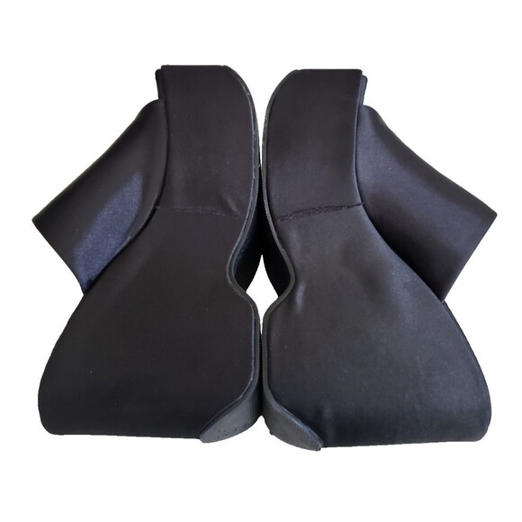 Vintage Y2K Steve Madden Daniella 90s Platform Slides Sandals, Black, Size 8 - Picture 8 of 10